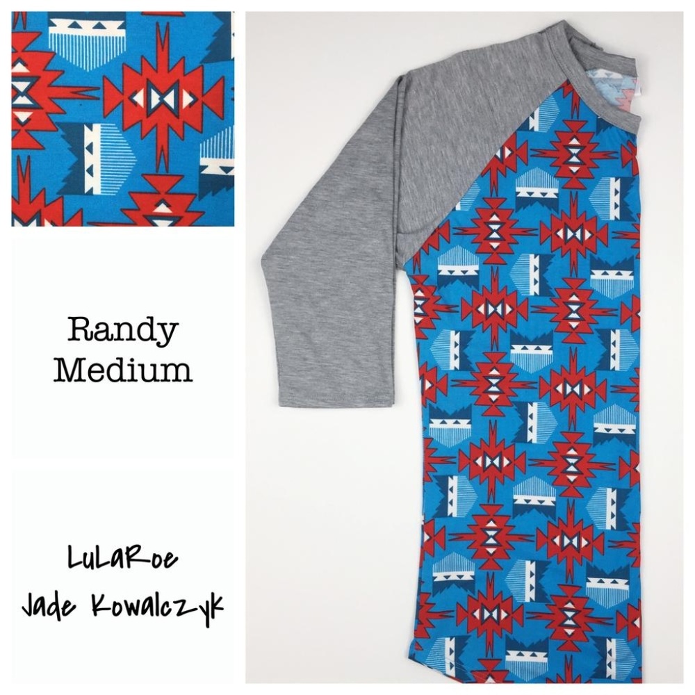 NWT LuLaRoe Unisex Randy Baseball Tee